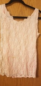 Pink lace tank top